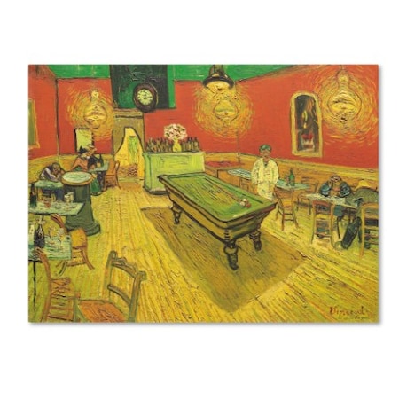 Vincent Van Gogh 'Night Caf? With Pool Table' Canvas Art,35x47